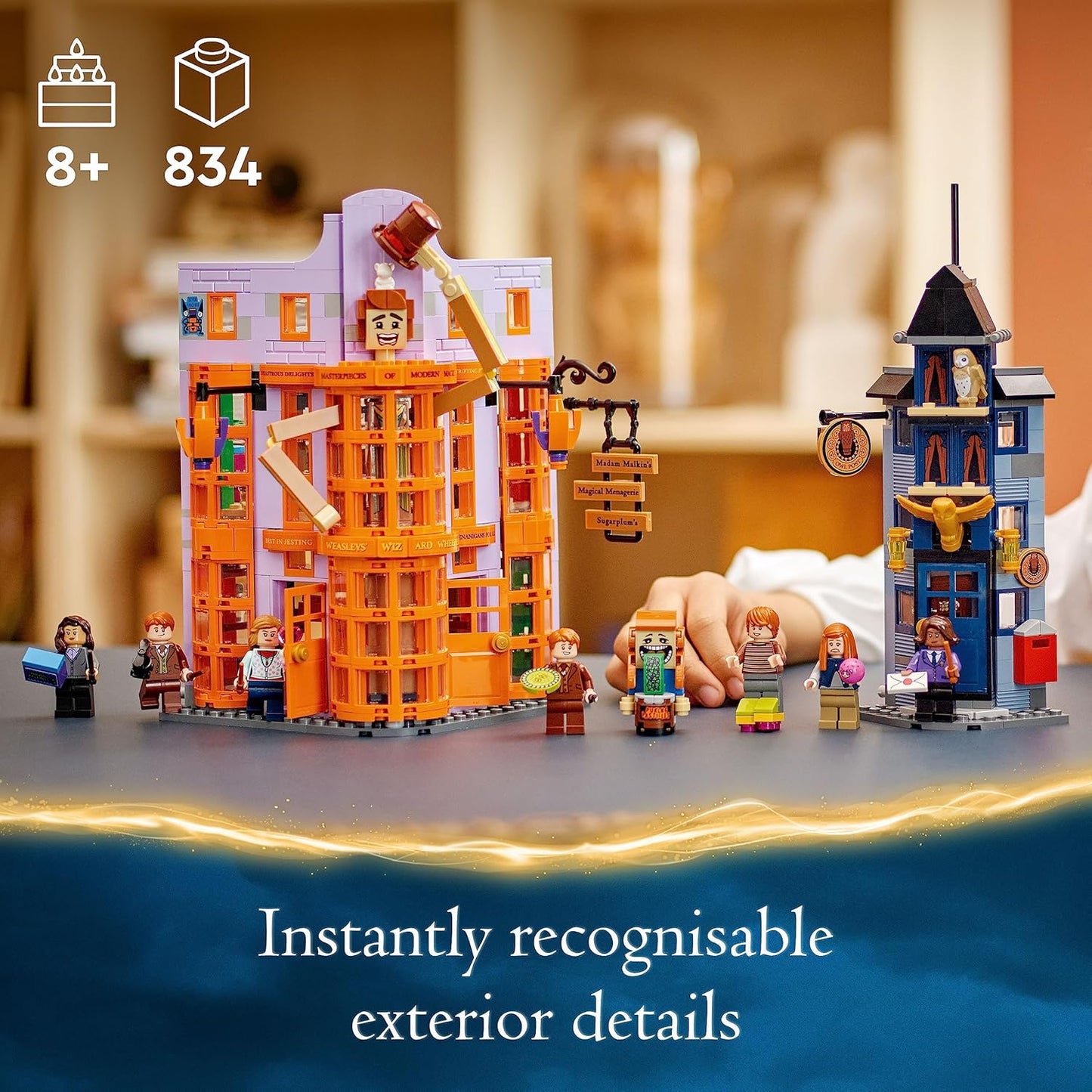 LEGO 76422 Harry Potter Diagon Alley: Weasleys’ Wizard Wheezes (834 Pieces)
