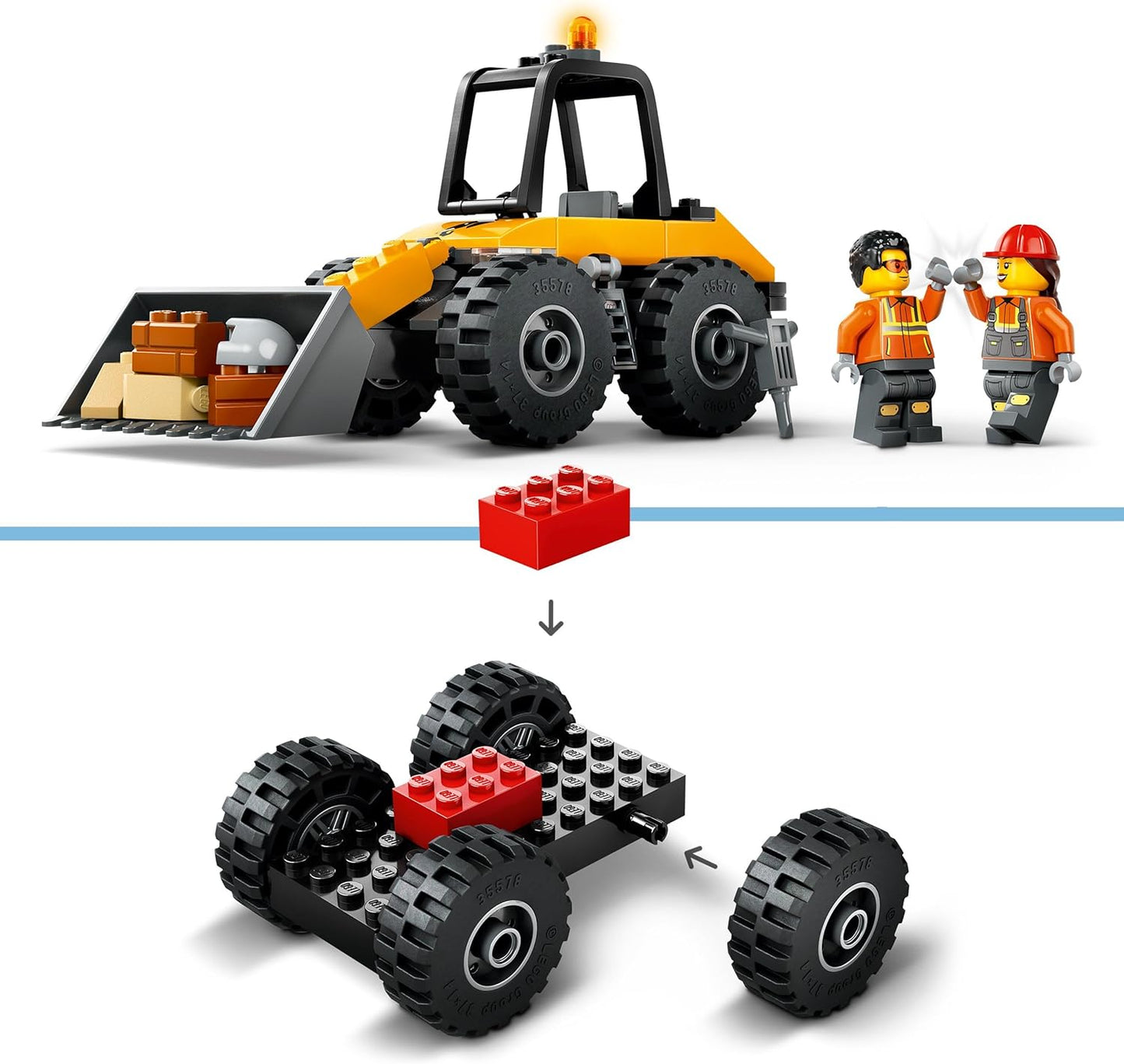 LEGO 60450 City Yellow Construction Wheel Loader Building Set