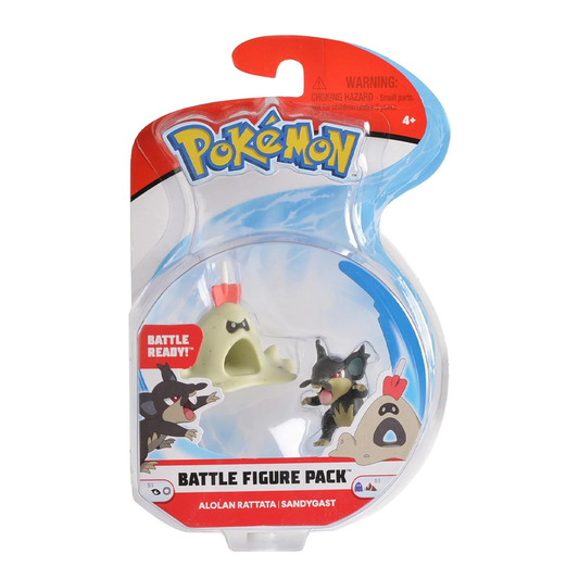 Pokemon - Battle Figure Pack - Alolan Rattata + Sandygast