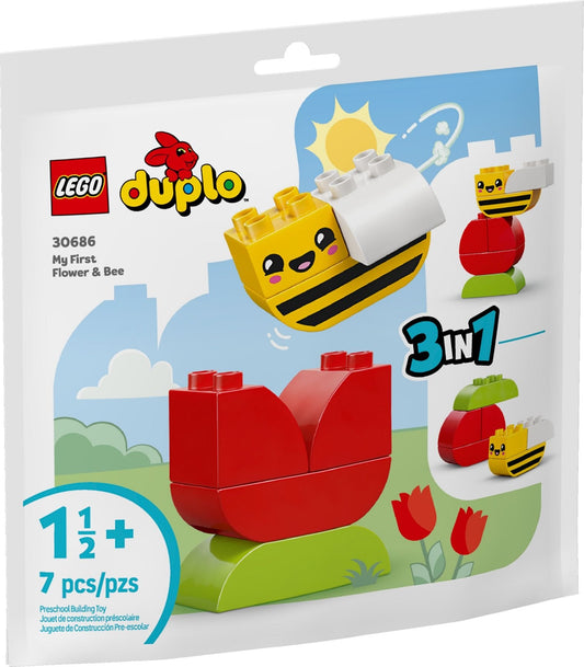 LEGO DUPLO 30686 My First Flower & Bee Ecobag – 3-in-1 Toddler Building Set
