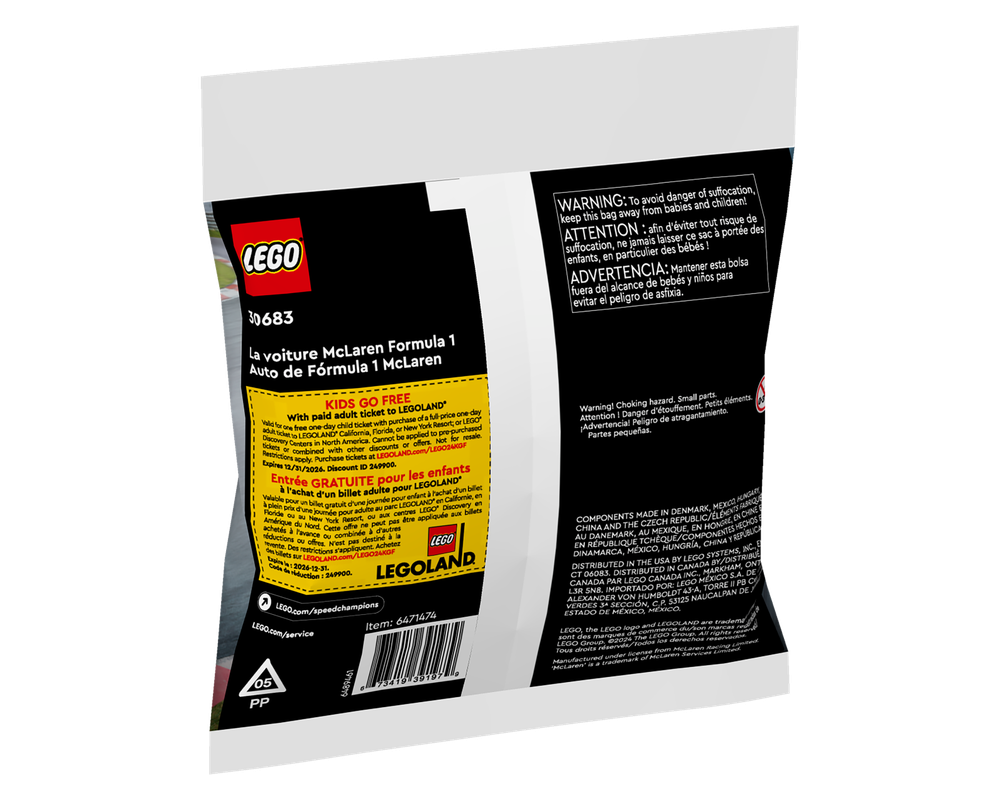 LEGO 30683 SPEED CHAMPIONS McLaren Formule 1