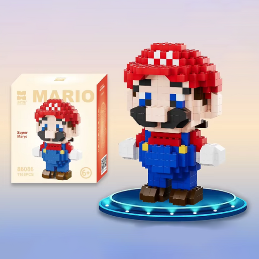 Mario Building Blocks Minifigure 5 Inch as Birthday Gift for Kids