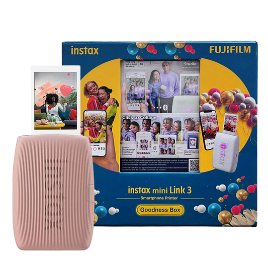 Fujifilm Instax Mini Link 3 Smartphone Photo Printer in Rose Pink with 100-Sheet Film Bundle

