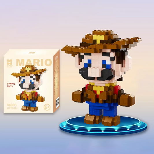 Mario Building Blocks Minifigure 5 Inch as Birthday Gift for Kids