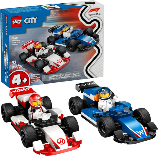 LEGO 60464 City F1 Williams Racing & Haas F1 Dual Race Car Building Set
