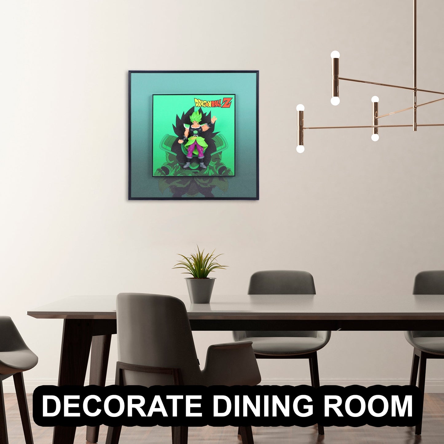 3D Broly From Dragon Ball Decorative Wall Frames – 40x40 cm | Dynamic Superhero Wall Art for Collectors