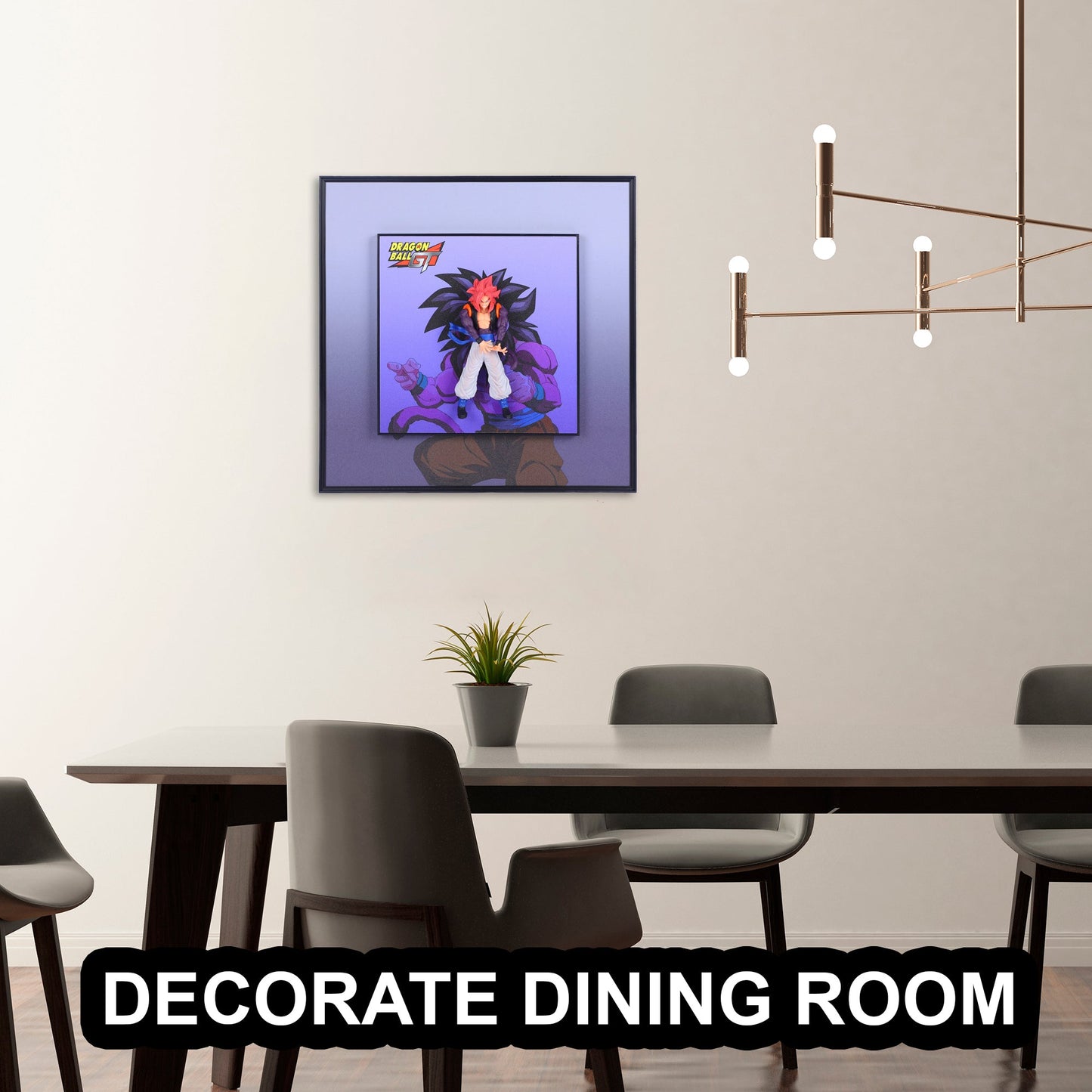 3D Goku From Dragon Ball Decorative Wall Frames – 40x40 cm | Dynamic Superhero Wall Art for Collector