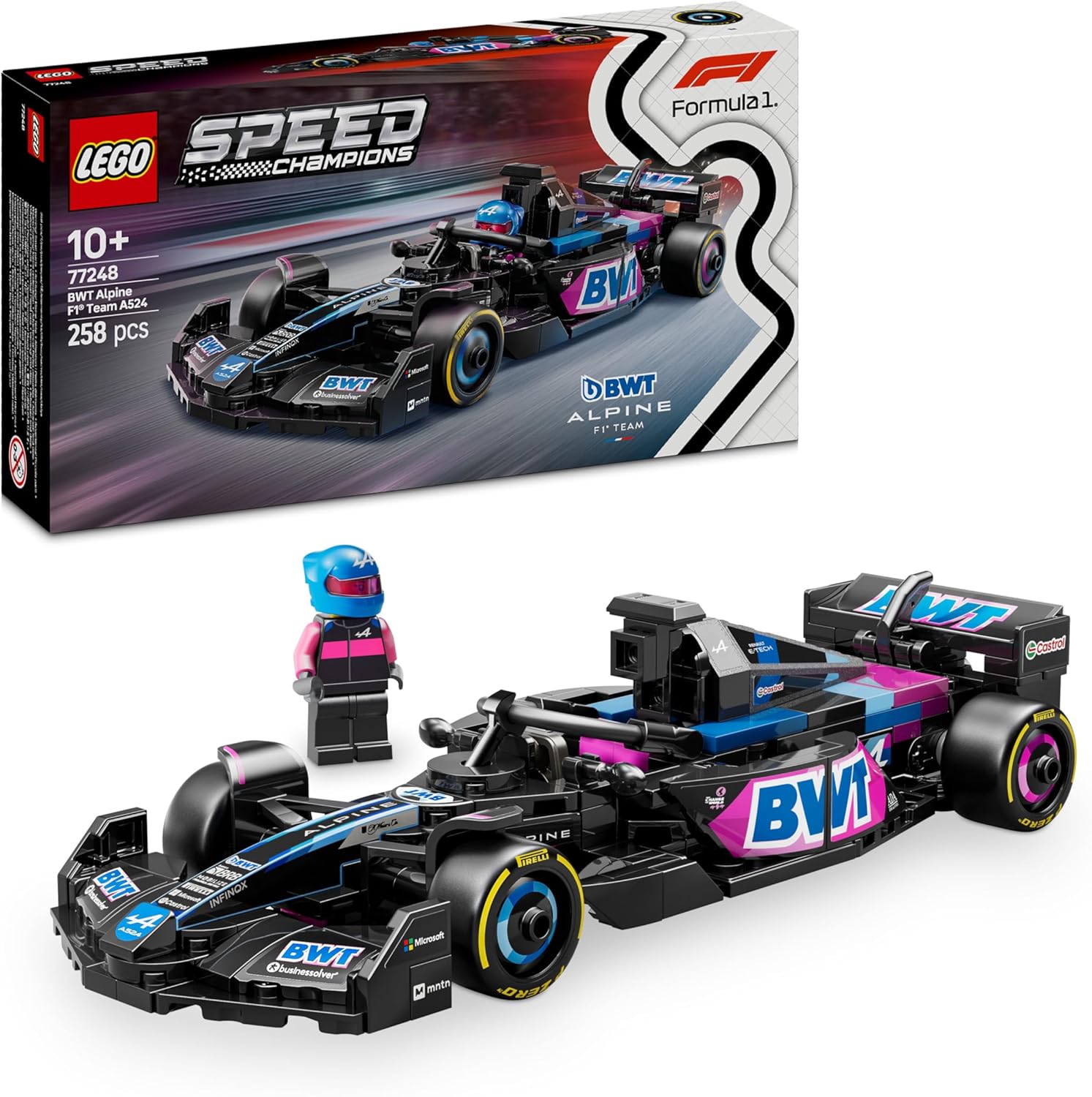 LEGO 77248 Speed Champions BWT Alpine F1 Team A524 Racing Car Building Set