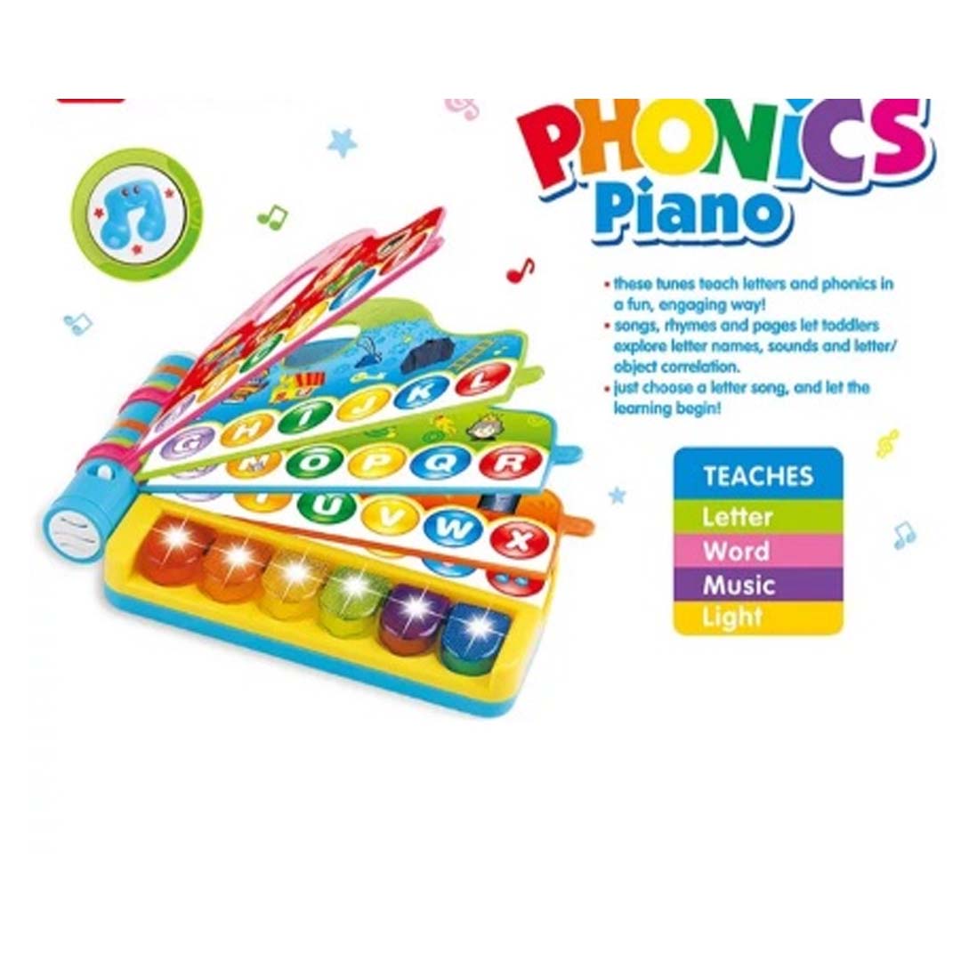 Phonics Piano for Kids – Infant Learning Toy with Lights, Music, and ABC Keys | Musical Instrument Gift for Toddlers Ages 18+ Months