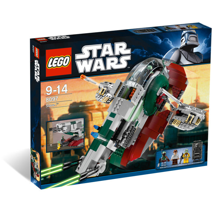 LEGO Star Wars 8097 Slave I – 2010 Boba Fett’s starship with minifigures and carbonite Han Solo
