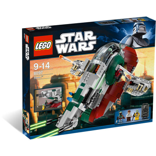 LEGO Star Wars 8097 Slave I – 2010 Boba Fett’s starship with minifigures and carbonite Han Solo
