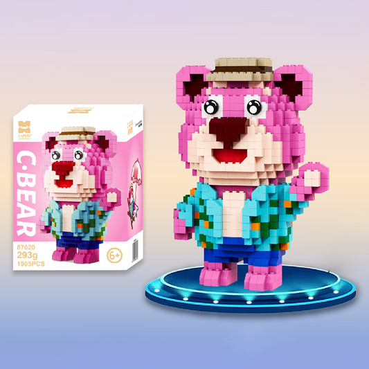 C. Bear Building Blocks Minifigure 6 Inch as Birthday Gift for Kids