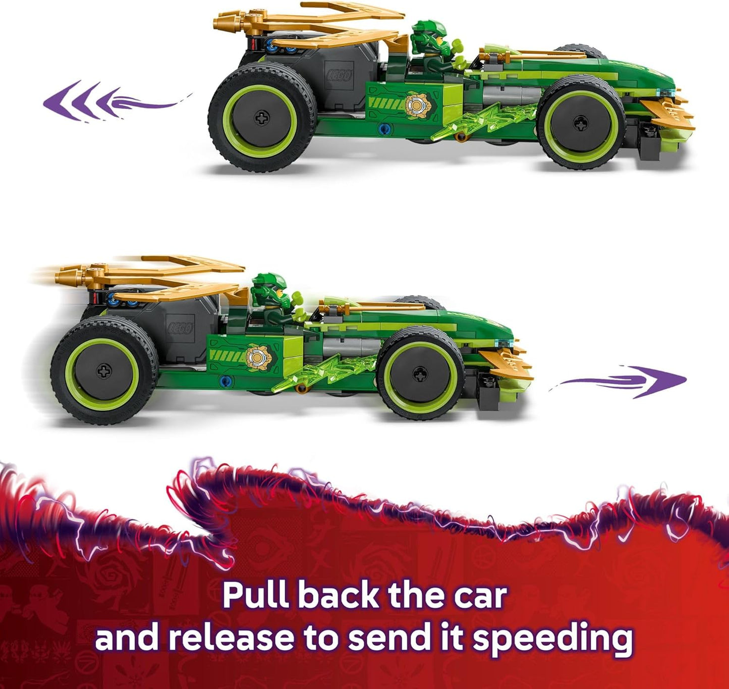 LEGO 71828 NINJAGO Lloyd's Pull-Back Race Car Building Set