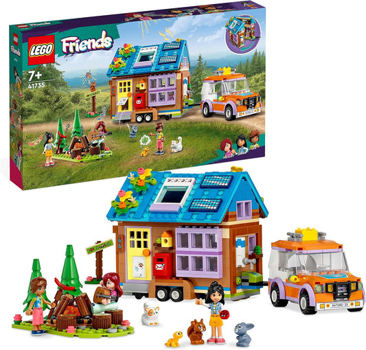 LEGO 41735 Friends Mobile Tiny House – Forest Camping Playset with Toy Car
