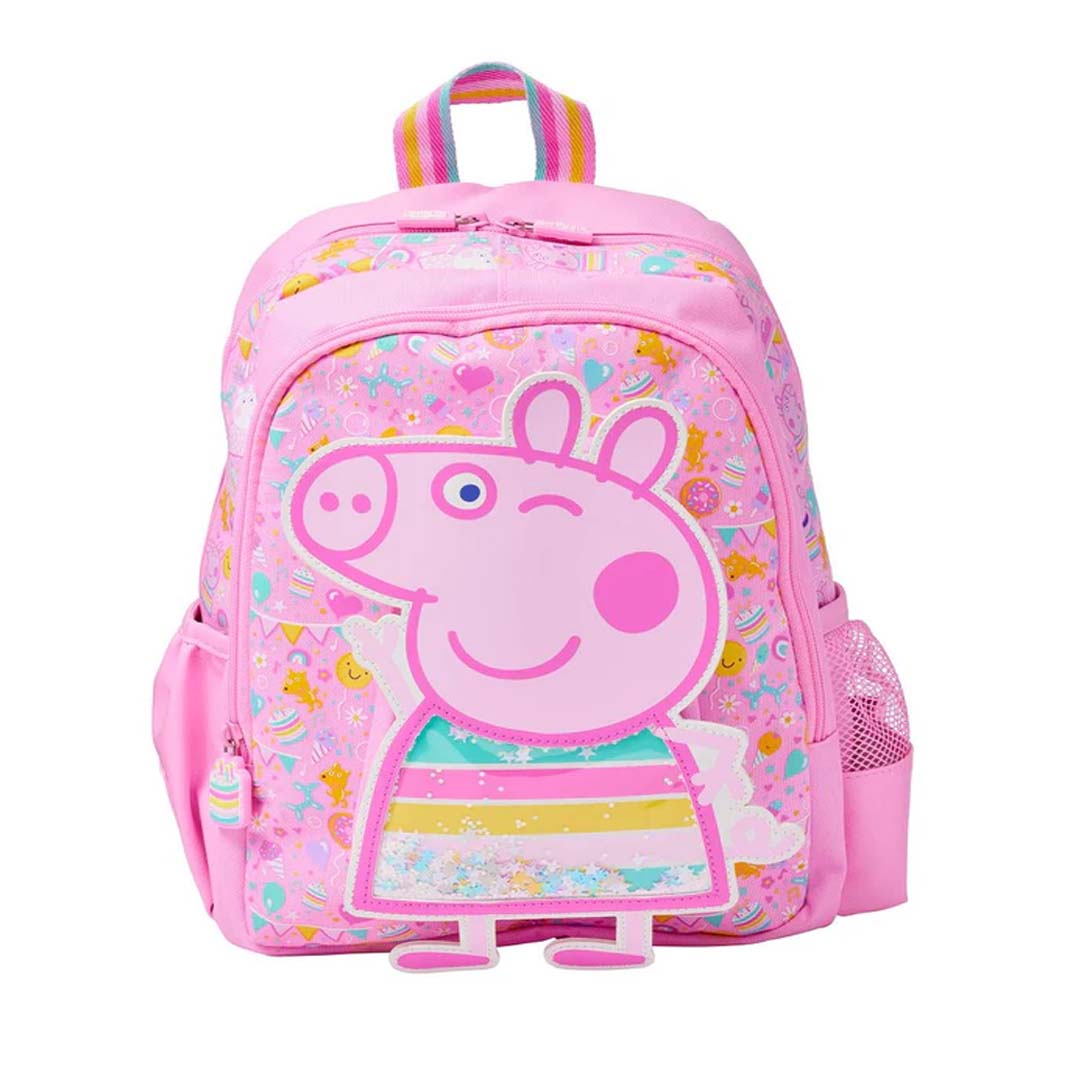 Smiggle Peppa Pig junior character backpack in pink for young kids

