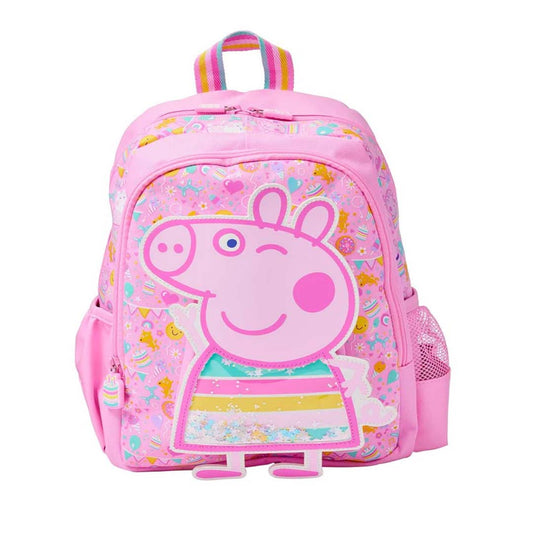 Smiggle Peppa Pig junior character backpack in pink for young kids

