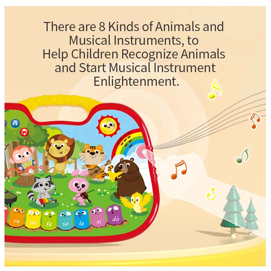 FiveStar Infant Animal Reading Piano – Interactive Baby Toy with Lights, Sounds & 3 Learning Modes | Educational Gift for Toddlers