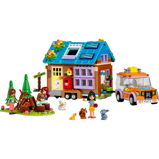 LEGO 41735 Friends Mobile Tiny House, Forest Camping Opening Dollshouse Playset with Toy Car