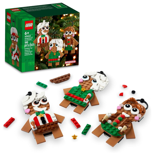 LEGO 40642 Gingerbread Ornaments – 190 Pieces Christmas Building Set
