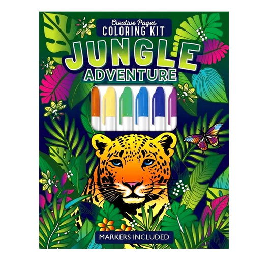 Creative Pages Coloring Kit: Jungle Adventure – Unleash Your Wild Side! (By Page Publication)