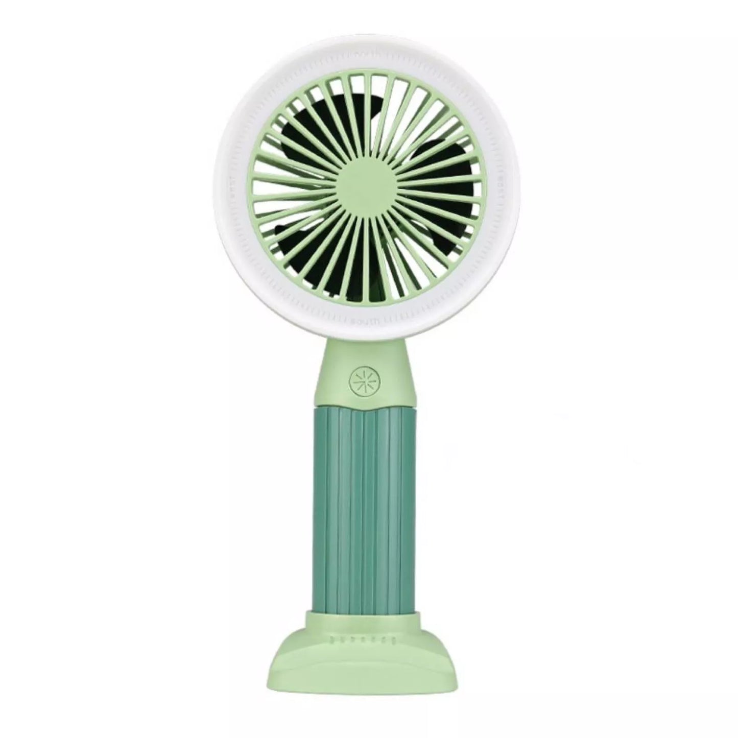 Fashion Lighting Fan Desktop Fan Mini Handheld Small Fan for Home, School USB Rechargeable & Portable Fan (Green)