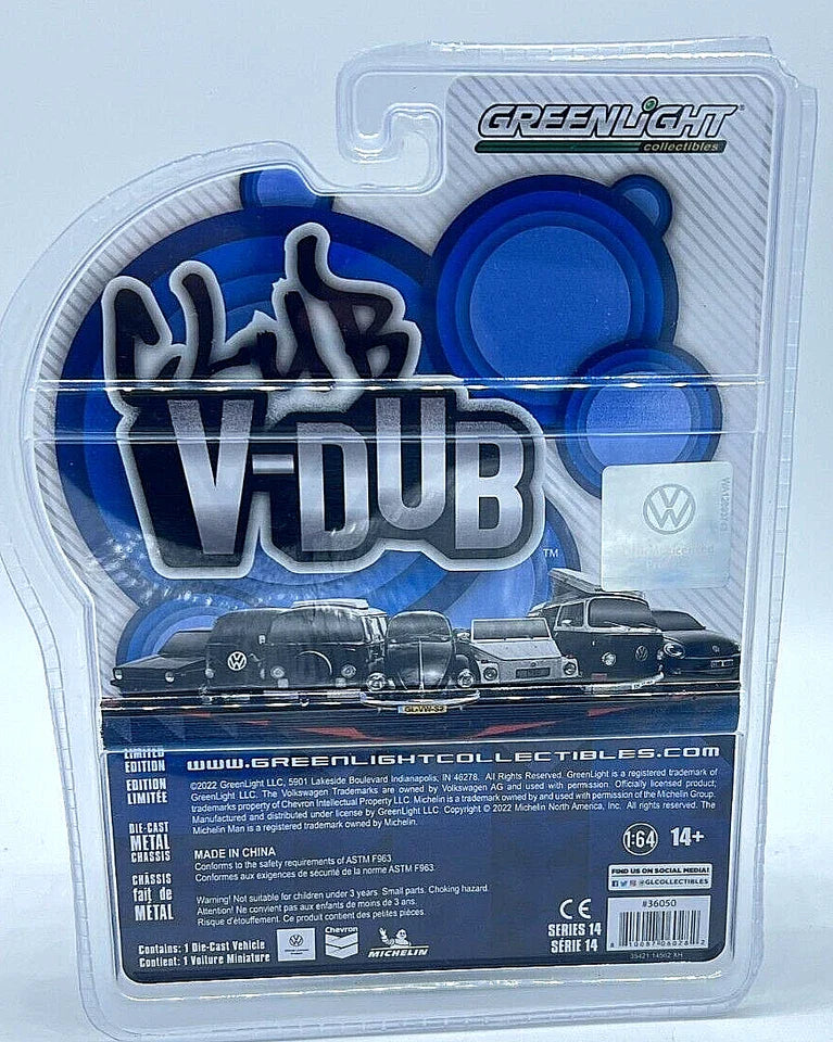Greenlight Club V-Dub – 1975 Volkswagen Type 2 (Police Van) Die-Cast Car (1:64 Scale)