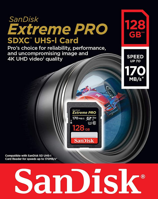 SanDisk Extreme Pro 128 GB Memory card SDSDXXY-128GB-GN4IN