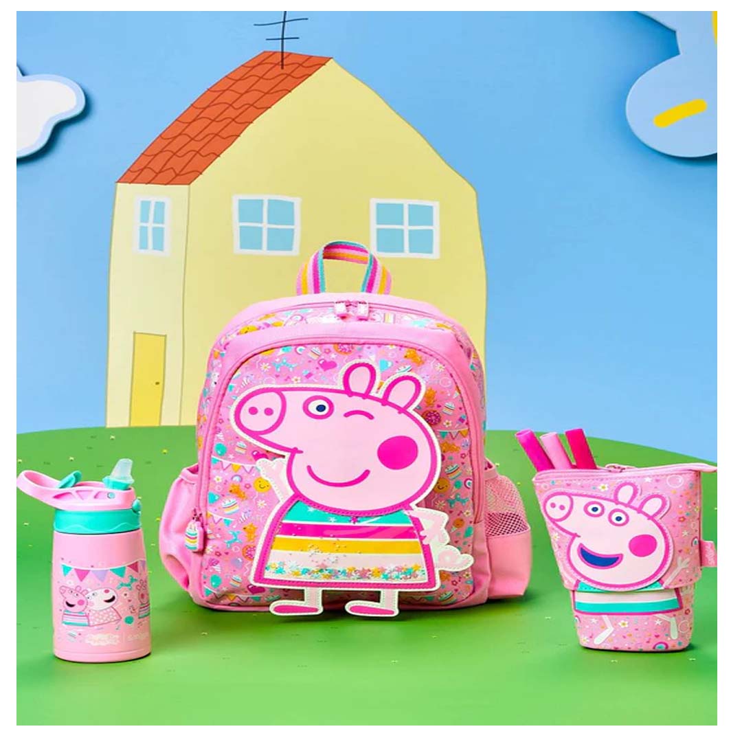 Smiggle School Bags: Peppa Pig Junior Character Backpack-Pink
