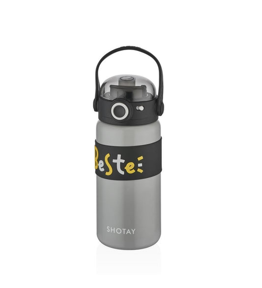 Shotay Steel Water Bottle Kids | 500 ML (grey)