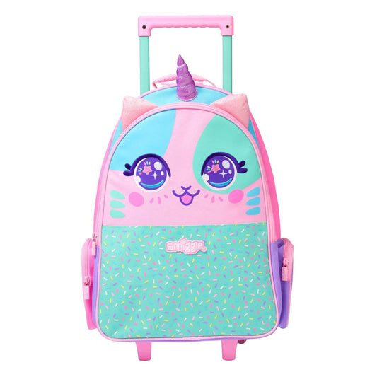 Smiggle Best Budz 18-inch colorful trolley school backpack for kids

