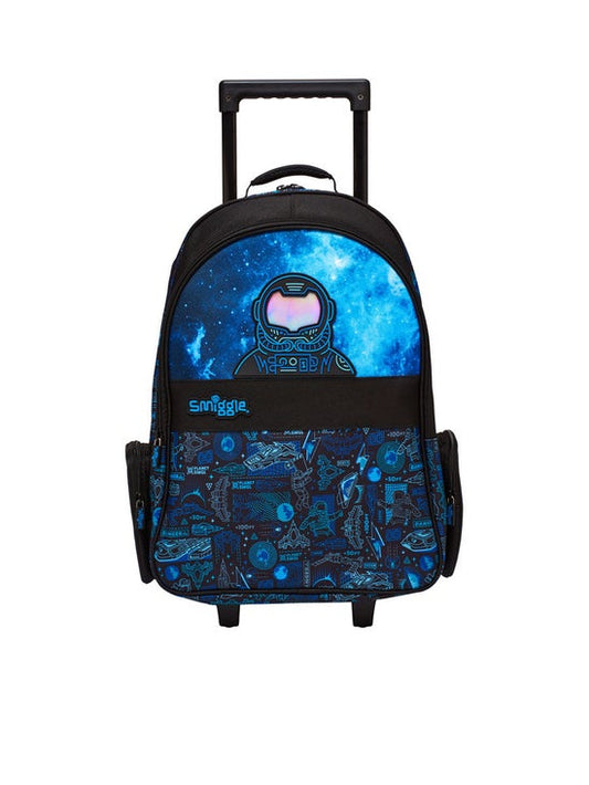 Smiggle Astronaut 18-inch colorful trolley school backpack for kids

