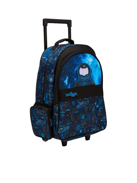 Smiggle School Bag : Astronaut Colorful & Stylish 18 Inch Trolley Backpack for Kids
