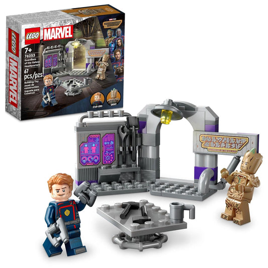 LEGO 76253 Marvel Guardians of The Galaxy Headquarters with minifigures and buildable features from the Guardians' base