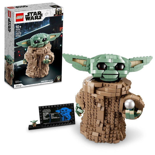 LEGO 75318 Star Wars The Child model – 1,073-piece buildable figure with posable features and gearshift knob accessory.