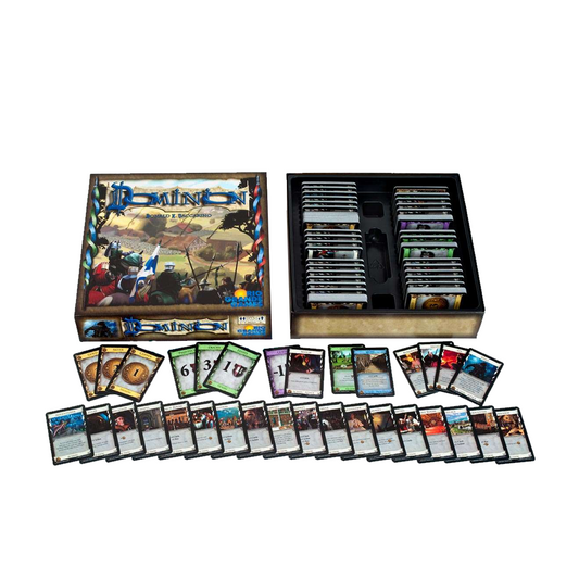 Dominion 2nd Edition - By Donald X. Vaccarino - Board Game (500 Cards, Trash Mat, Storage Tray, inlay, rule booklet)