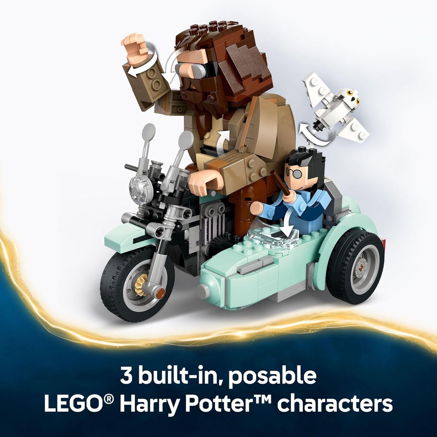 LEGO 76443 Harry Potter Hagrid & Harry's Motorcycle Ride Building (617 Pieces)