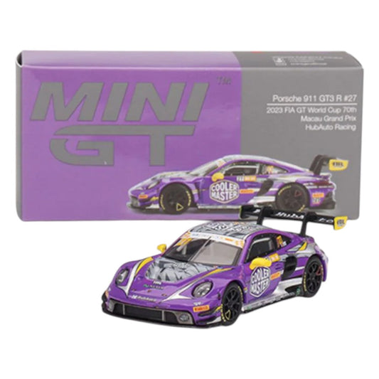 Mini GT #793: Porsche 911 GT3 R #27 HubAuto Racing 2023 FIA GT World Cup 70th Macau Grand Prix 1:64