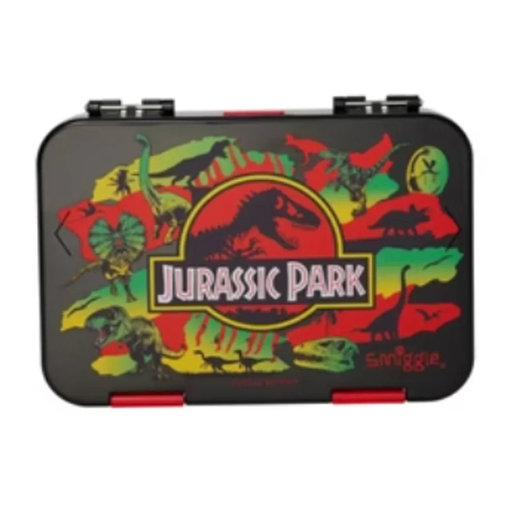 Smiggle Jurassic Park Happy Medium Bento Lunchbox 758ml | Leakproof Kids Lunch Box