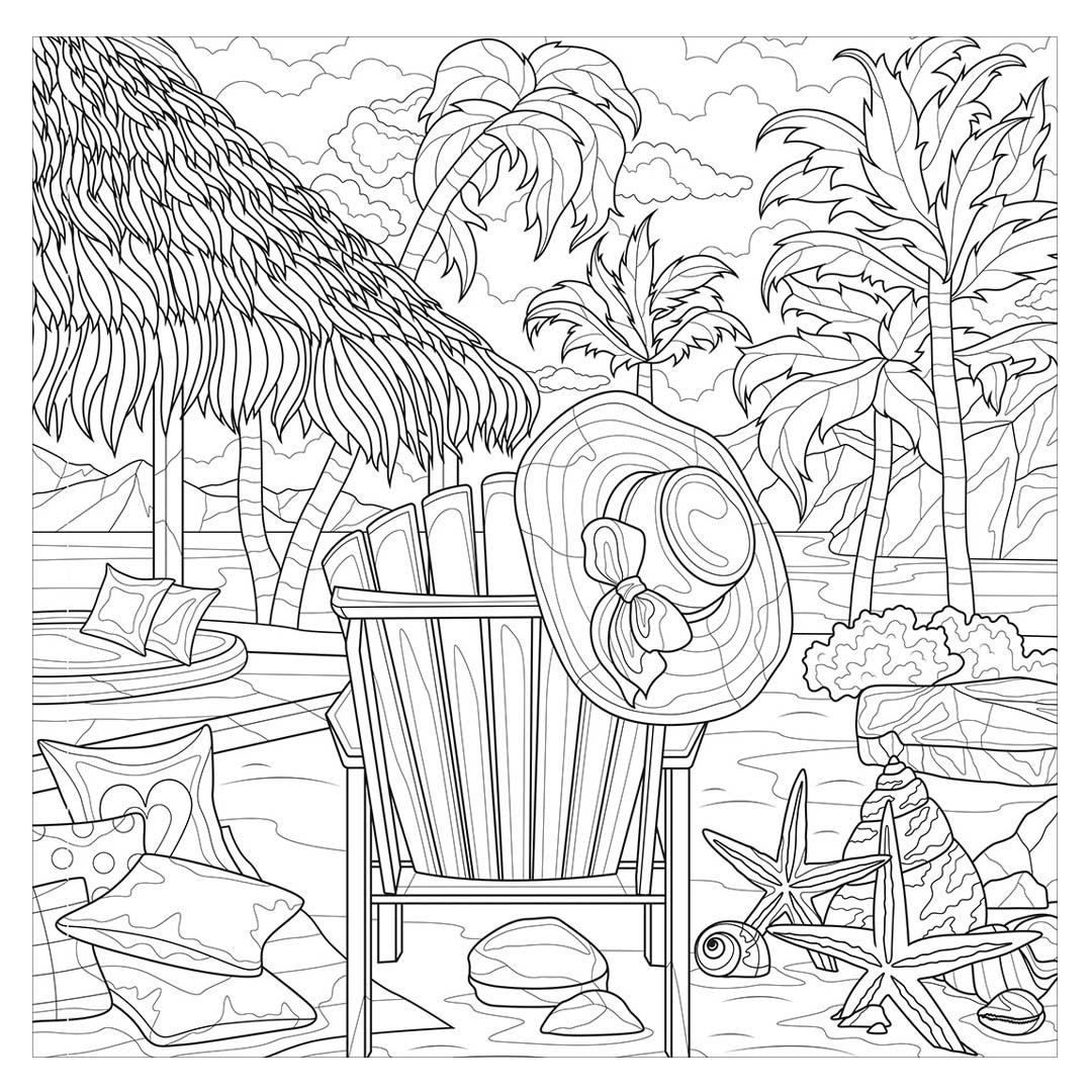 Art Maker Just Beachy Colouring Book