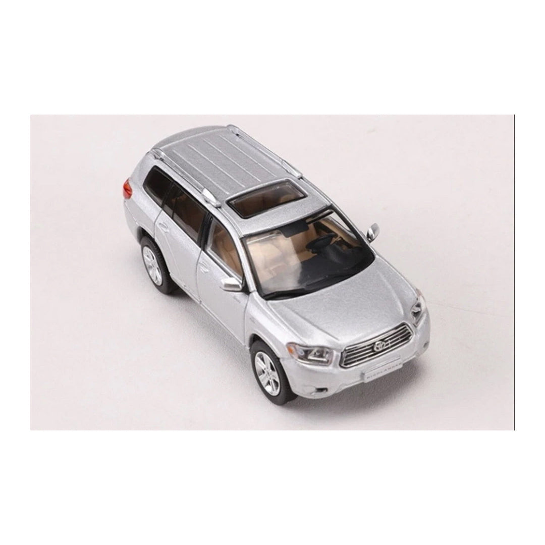 GCD 1:64 Toyota Highlander Diecast Model Car – Silver LHD | Premium Collectible SUV Miniature