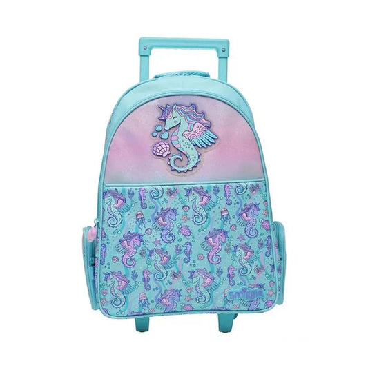 Smiggle Epic Adventures wheeled trolley school backpack for kids