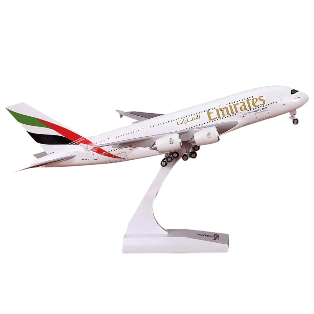 Diecast Collectible 1:250 Scale Model Airplane With Light & Sound  – Emirates Airbus A380-800