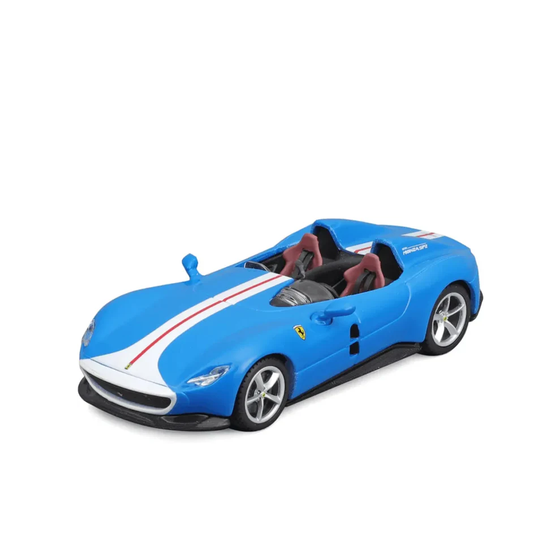 Bburago Ferrari Monza SP2 2024 blue 1:43 Signature Series diecast car model for age 14+.

