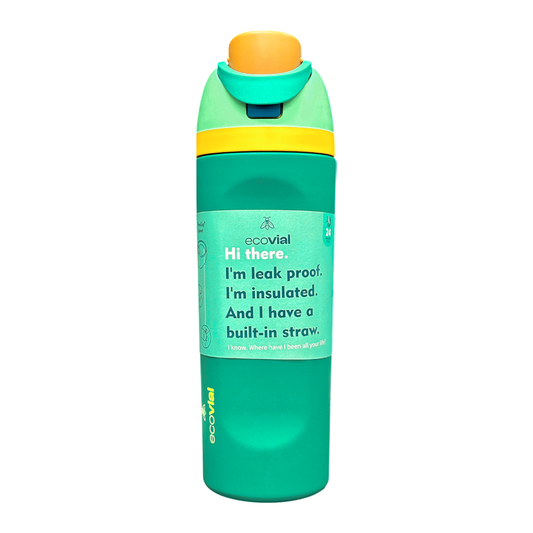 Ecovial 19 OZ - Vacuum Bottle Sip n Swig 570 ML (Green)