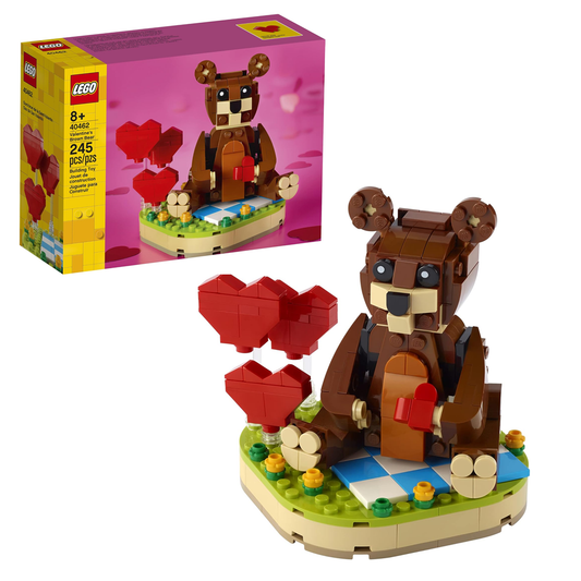 LEGO 40462 Valentine’s Brown Bear – 245 Pieces Cute Gift Building Set